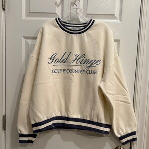 Gold Hinge Women's Cream country club sweatshirt
